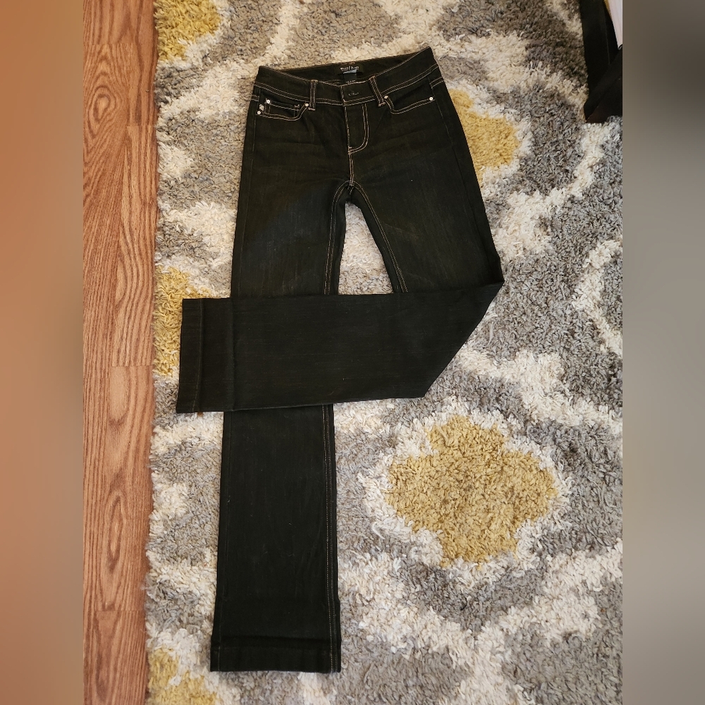 WHBM Black Denim Bootcut Jeans 00